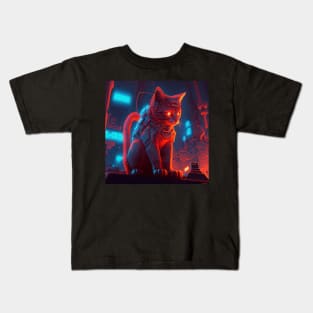 Cat Robot Kids T-Shirt